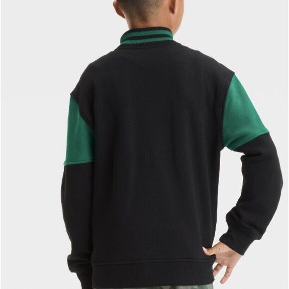 Brand New Boys Wicked Defy Gravity Bomber Jacket Green Black Xs XSmall Varsity - Picture 3 of 3
